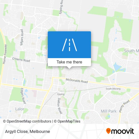 Argyll Close map