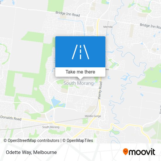 Odette Way map