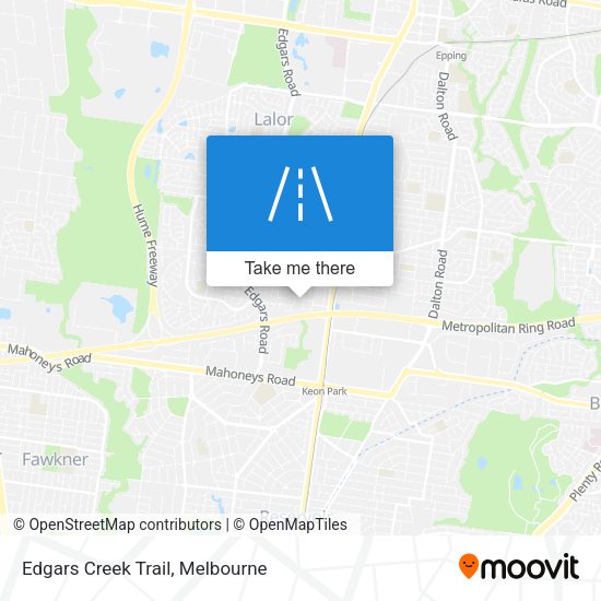 Edgars Creek Trail map