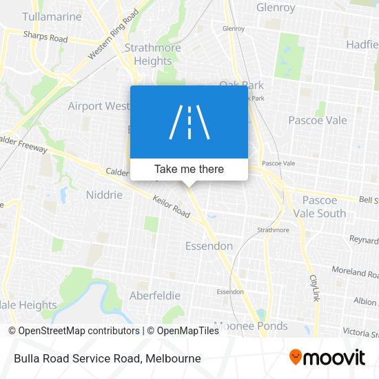 Bulla Road Service Road map