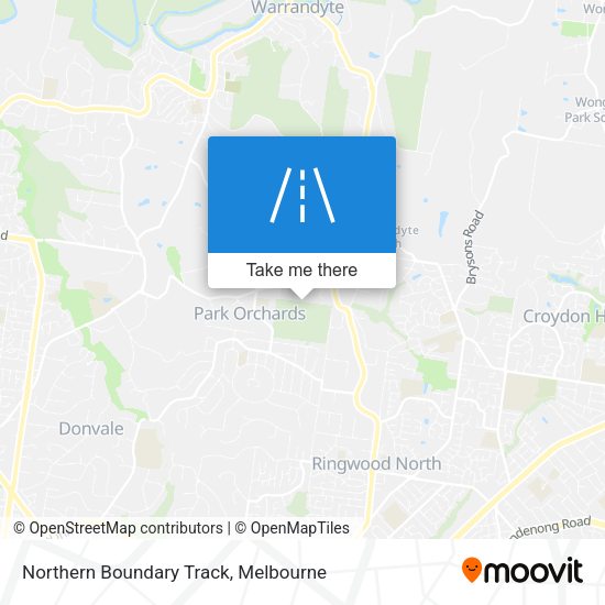 Northern Boundary Track map