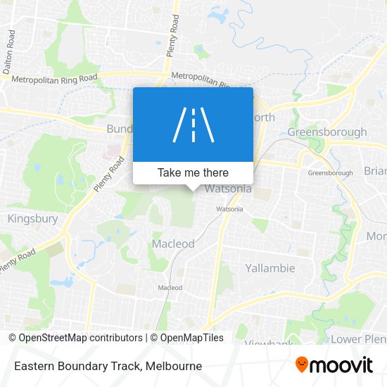 Eastern Boundary Track map