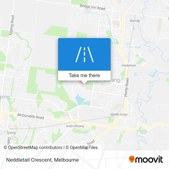 Neddletail Crescent map