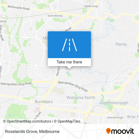 Roselands Grove map
