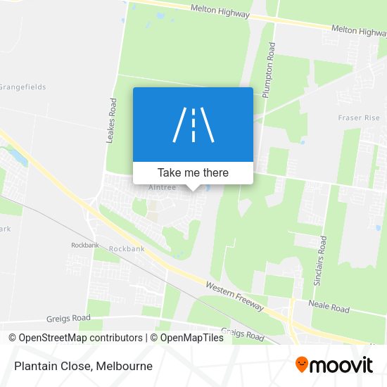 Plantain Close map