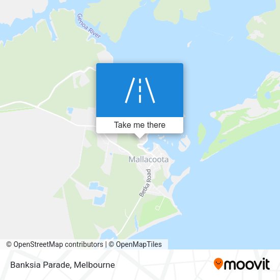 Banksia Parade map