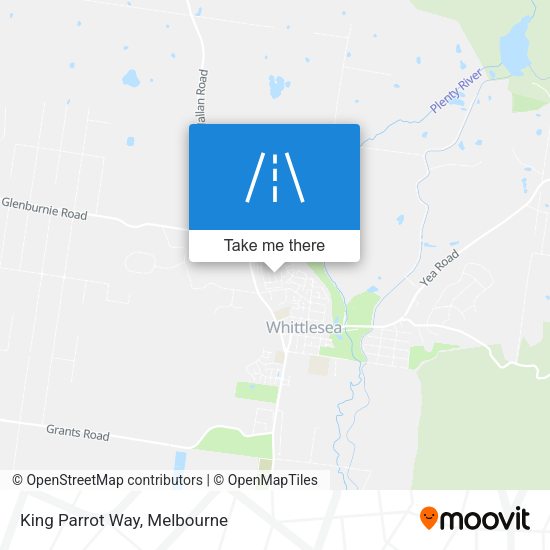 King Parrot Way map