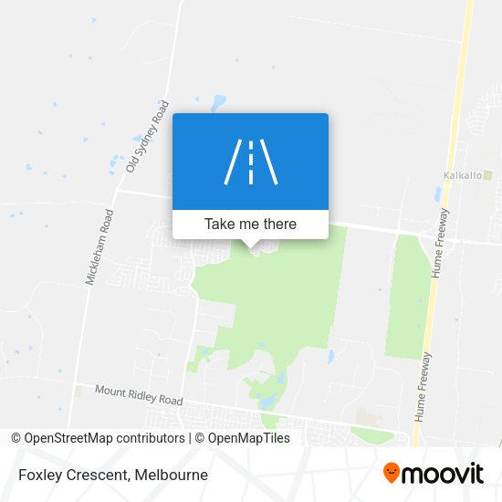Foxley Crescent map