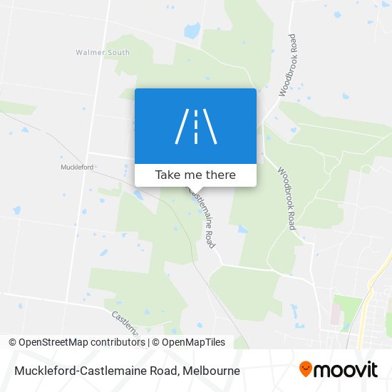 Muckleford-Castlemaine Road map