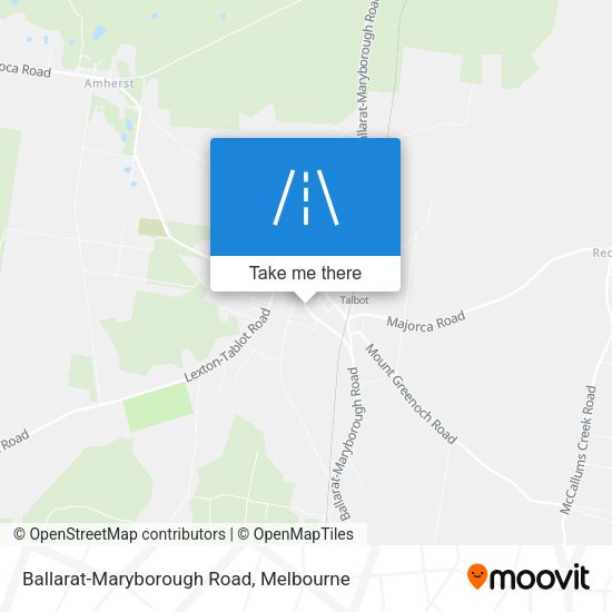 Ballarat-Maryborough Road map