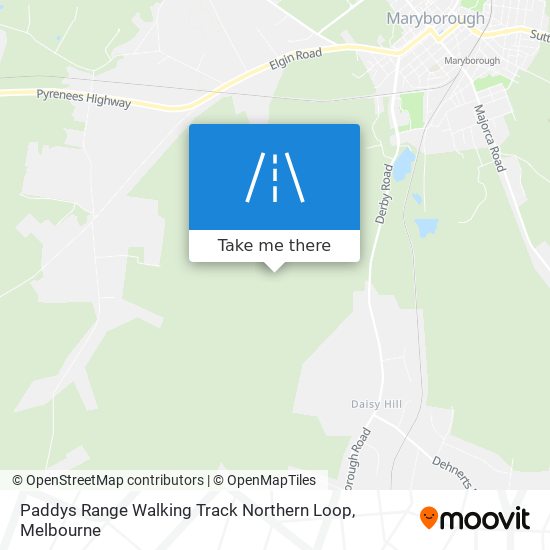 Paddys Range Walking Track Northern Loop map