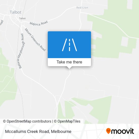 Mccallums Creek Road map