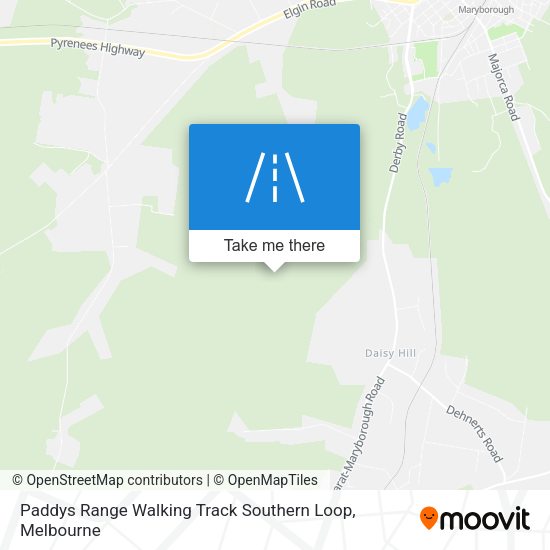 Paddys Range Walking Track Southern Loop map