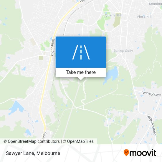 Sawyer Lane map