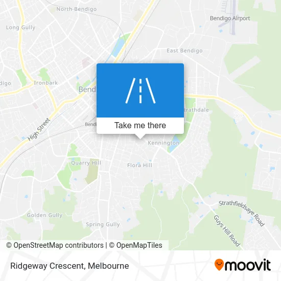 Mapa Ridgeway Crescent