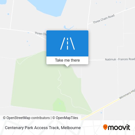 Centenary Park Access Track map