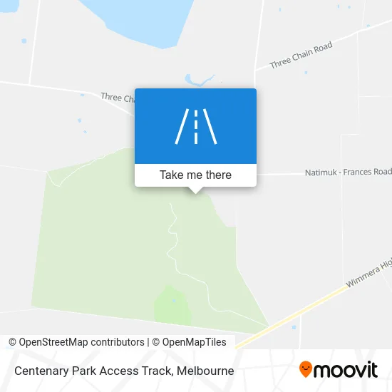 Mapa Centenary Park Access Track