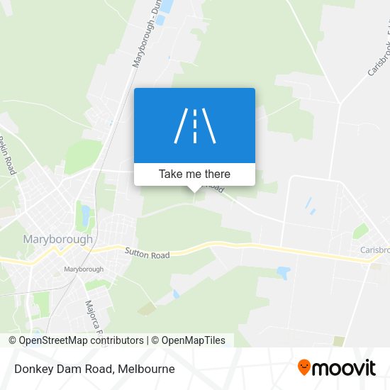 Donkey Dam Road map