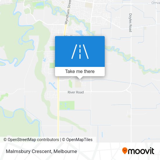 Malmsbury Crescent map