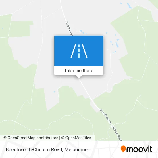 Mapa Beechworth-Chiltern Road