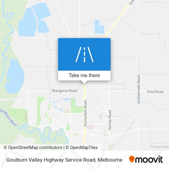 Goulburn Valley Highway Service Road map