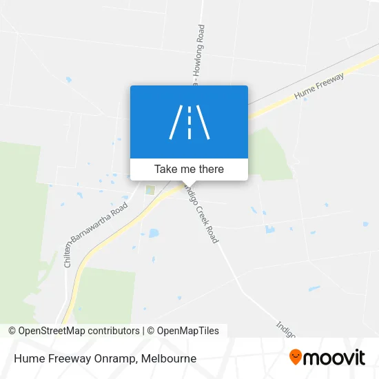 Hume Freeway Onramp map