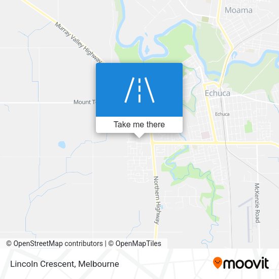 Lincoln Crescent map