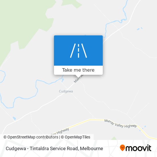 Cudgewa - Tintaldra Service Road map