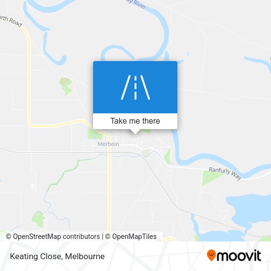 Keating Close map