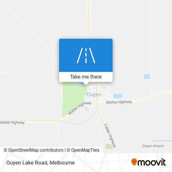 Ouyen Lake Road map