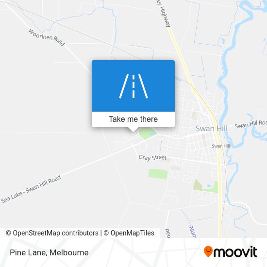 Pine Lane map
