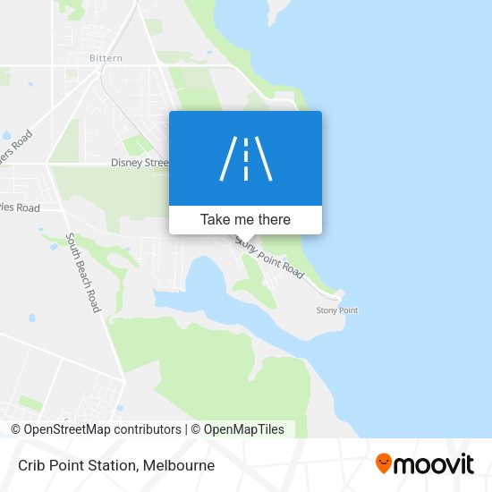 Crib Point Station map