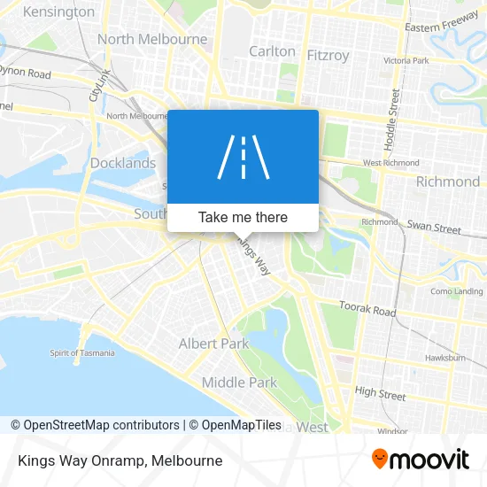 Kings Way Onramp map