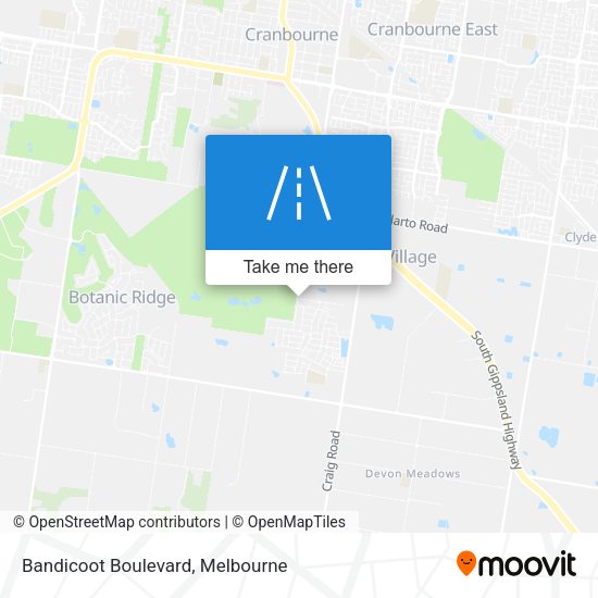 Bandicoot Boulevard map