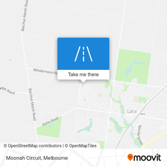 Moonah Circuit map