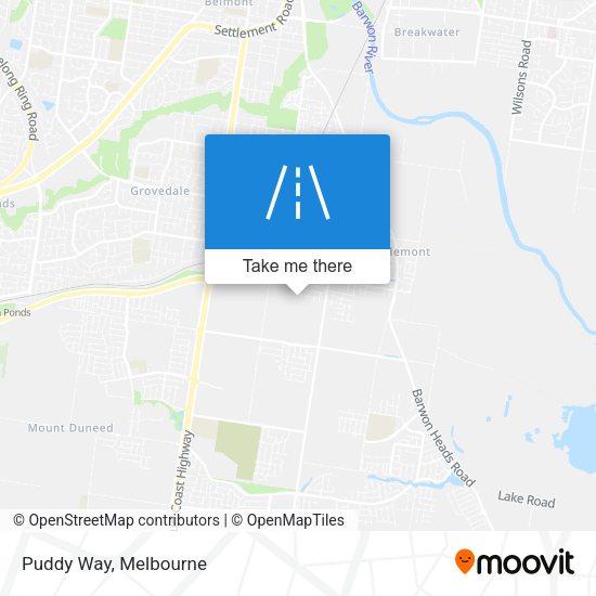 Puddy Way map