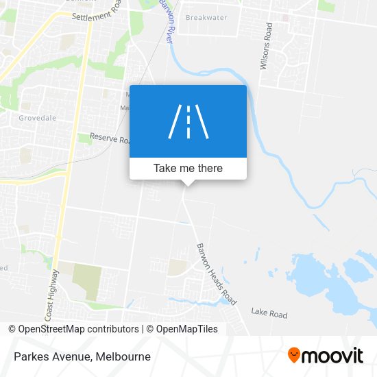 Parkes Avenue map