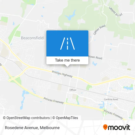 Mapa Rosedene Avenue