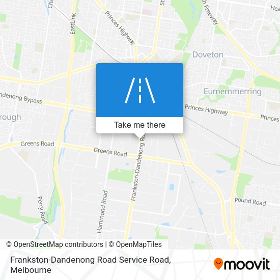 Frankston-Dandenong Road Service Road map