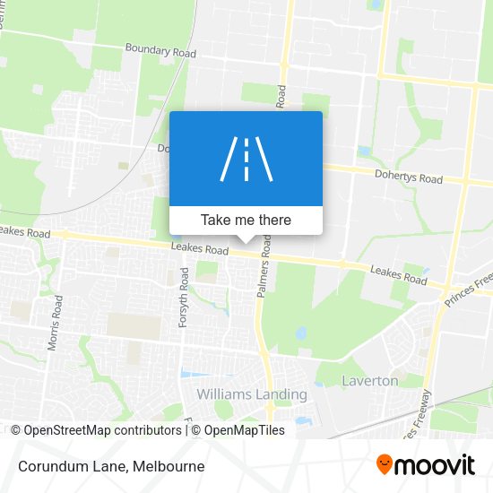Corundum Lane map