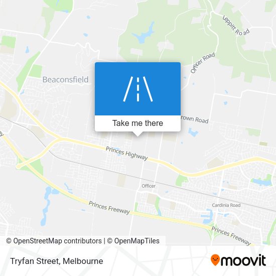 Tryfan Street map