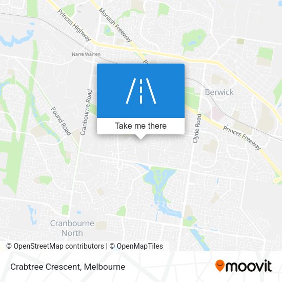 Crabtree Crescent map