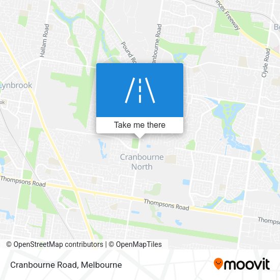 Cranbourne Road map