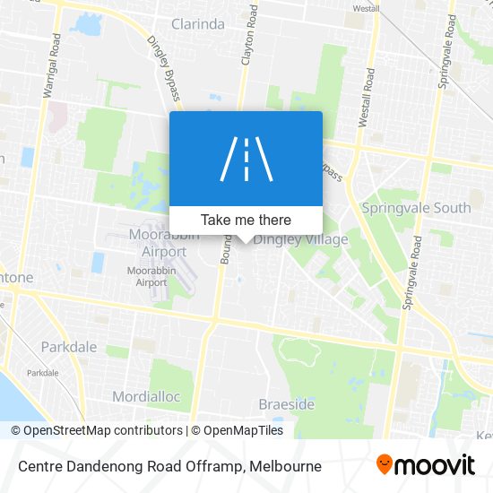 Centre Dandenong Road Offramp map