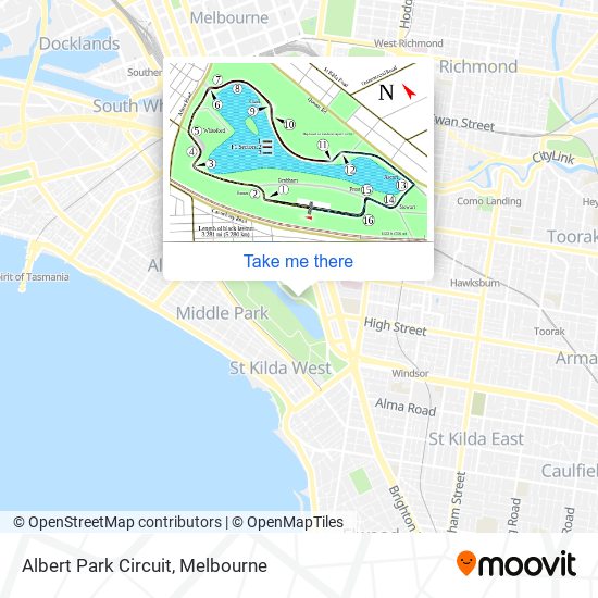 Albert Park Circuit map