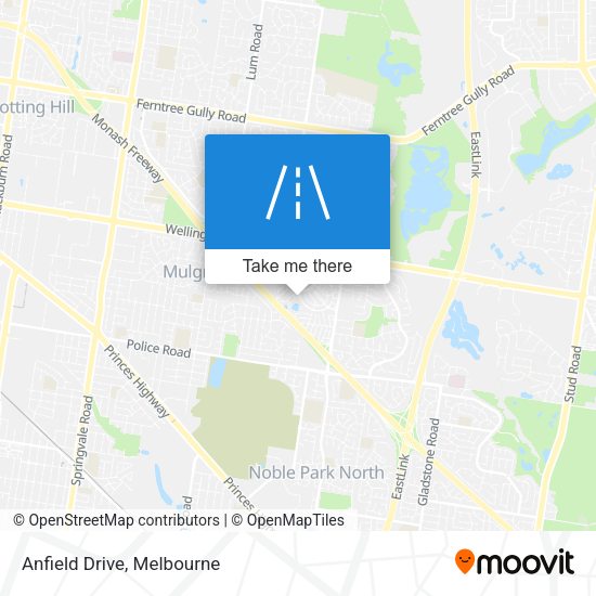 Anfield Drive map
