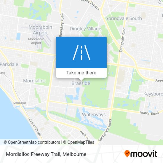 Mordialloc Freeway Trail map