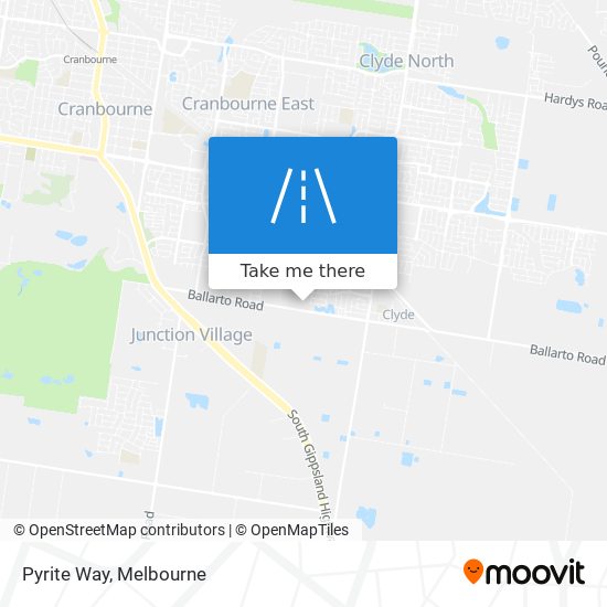 Pyrite Way map