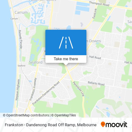 Mapa Frankston - Dandenong Road Off Ramp