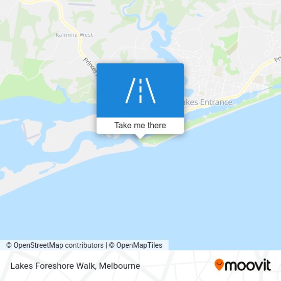 Lakes Foreshore Walk map